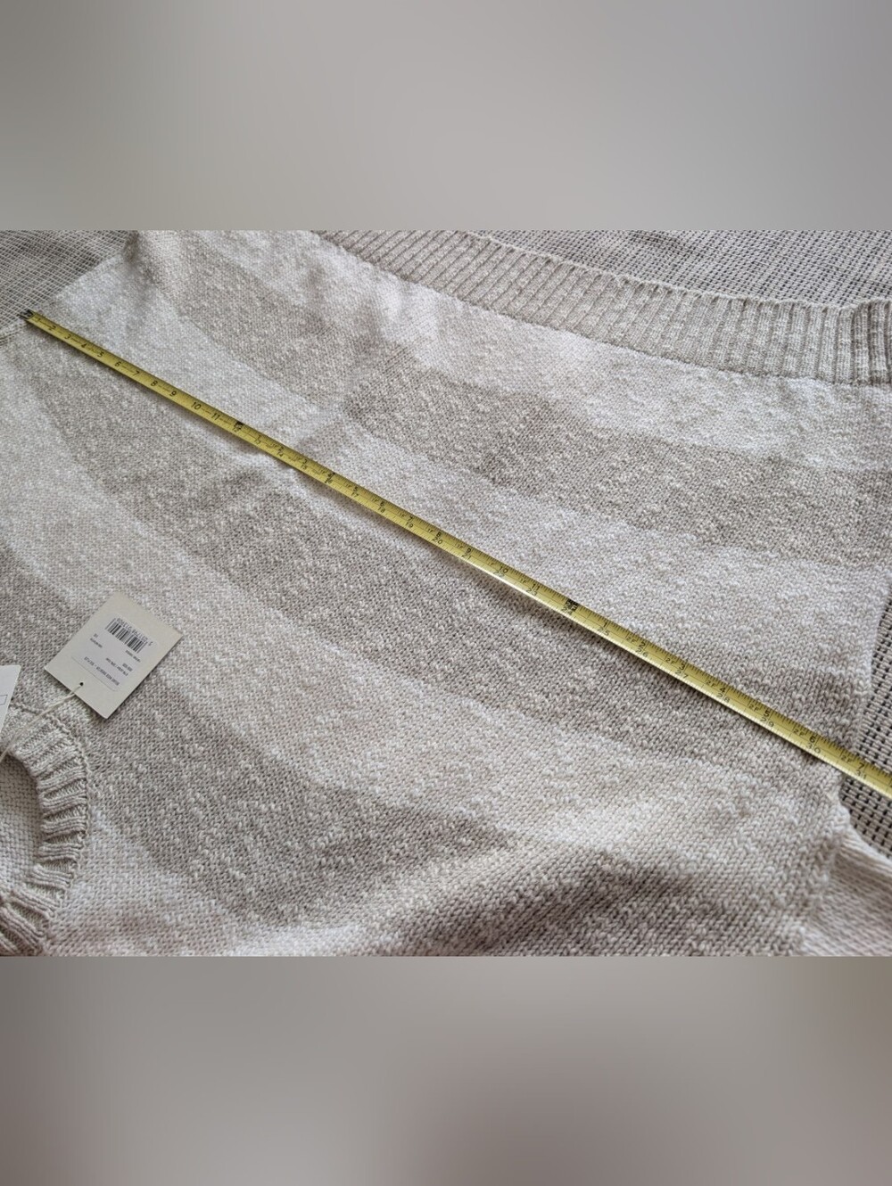 NWT Eskandar Oversize Striped Pullover Sweater 61% Cotton 39% Linen O/S - Picture 5 of 6